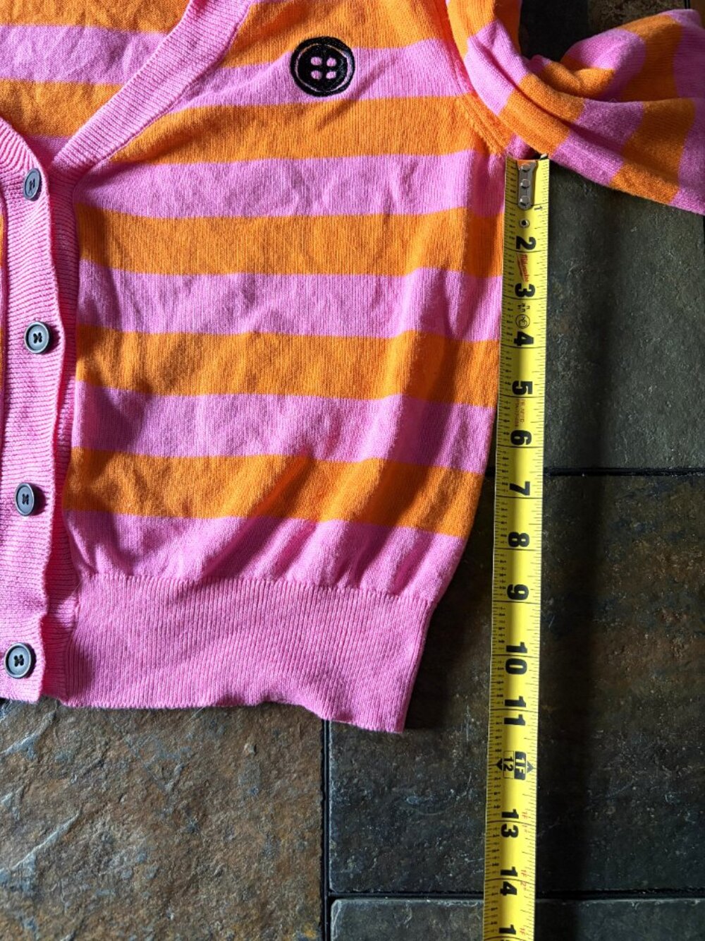 Spirit Halloween Coraline cardigan sweater pink orange striped 2024 Laika size L - Picture 7 of 10